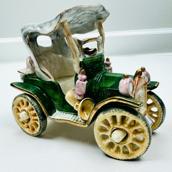 VTG Capodimonte Antique Jalopy Old Model-T Car - Picture 5 of 14